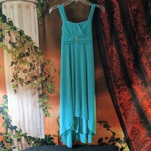 EUC: Juniors' Ruby Rox sz Large Teal High-Low Dress